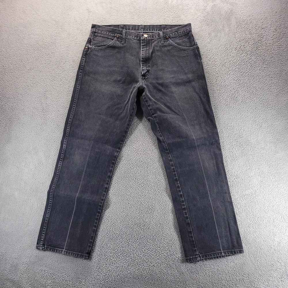 VTG Wrangler Jeans Mens 36x30 Black Cowboy Cut 13MWZ USA Rodeo Western